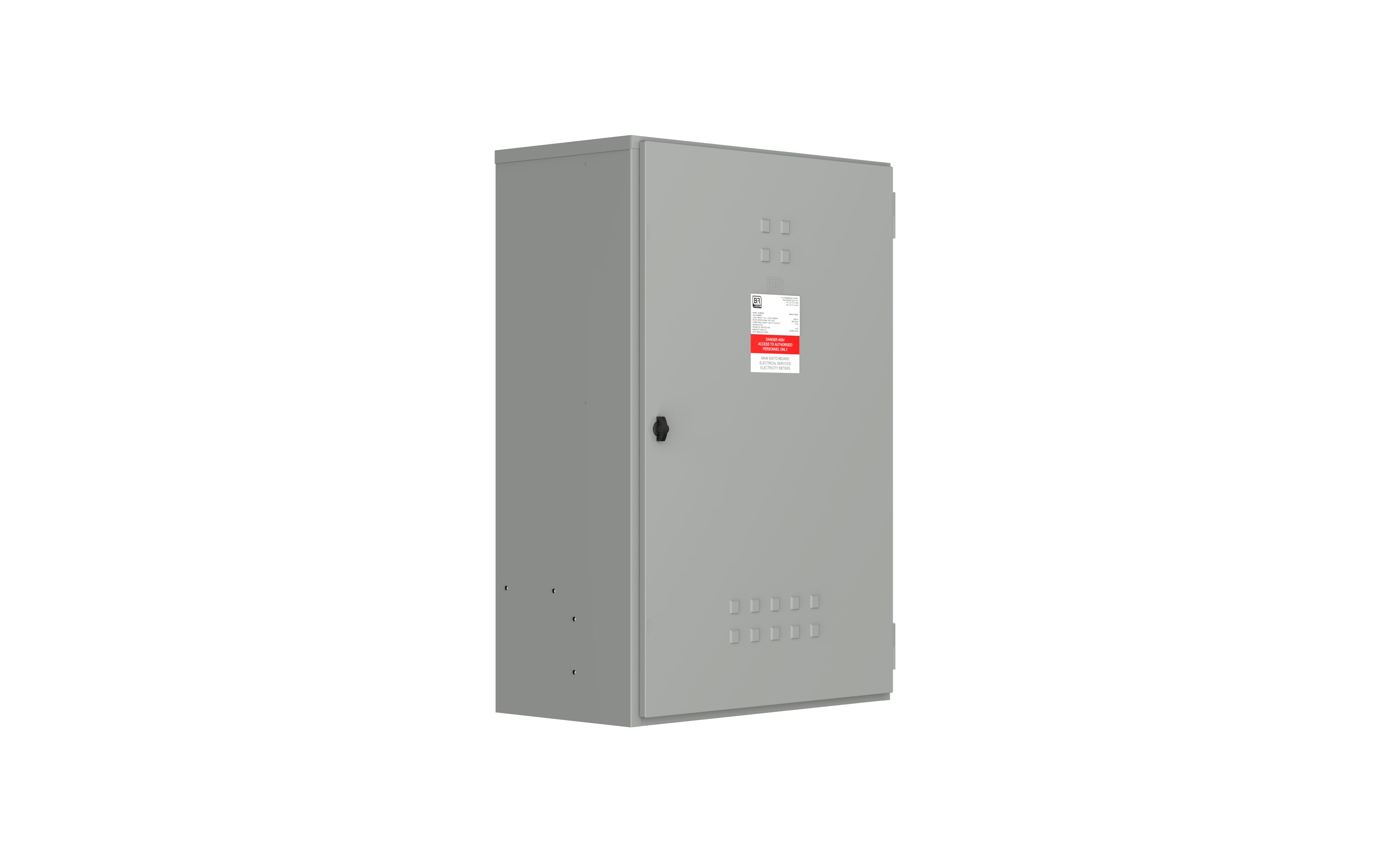 Group Metering Enclosure - Victoria - Pre-wired - 1200Hx800Wx440D - 3 tenancies (three phase) - GMPV07/3M3P
