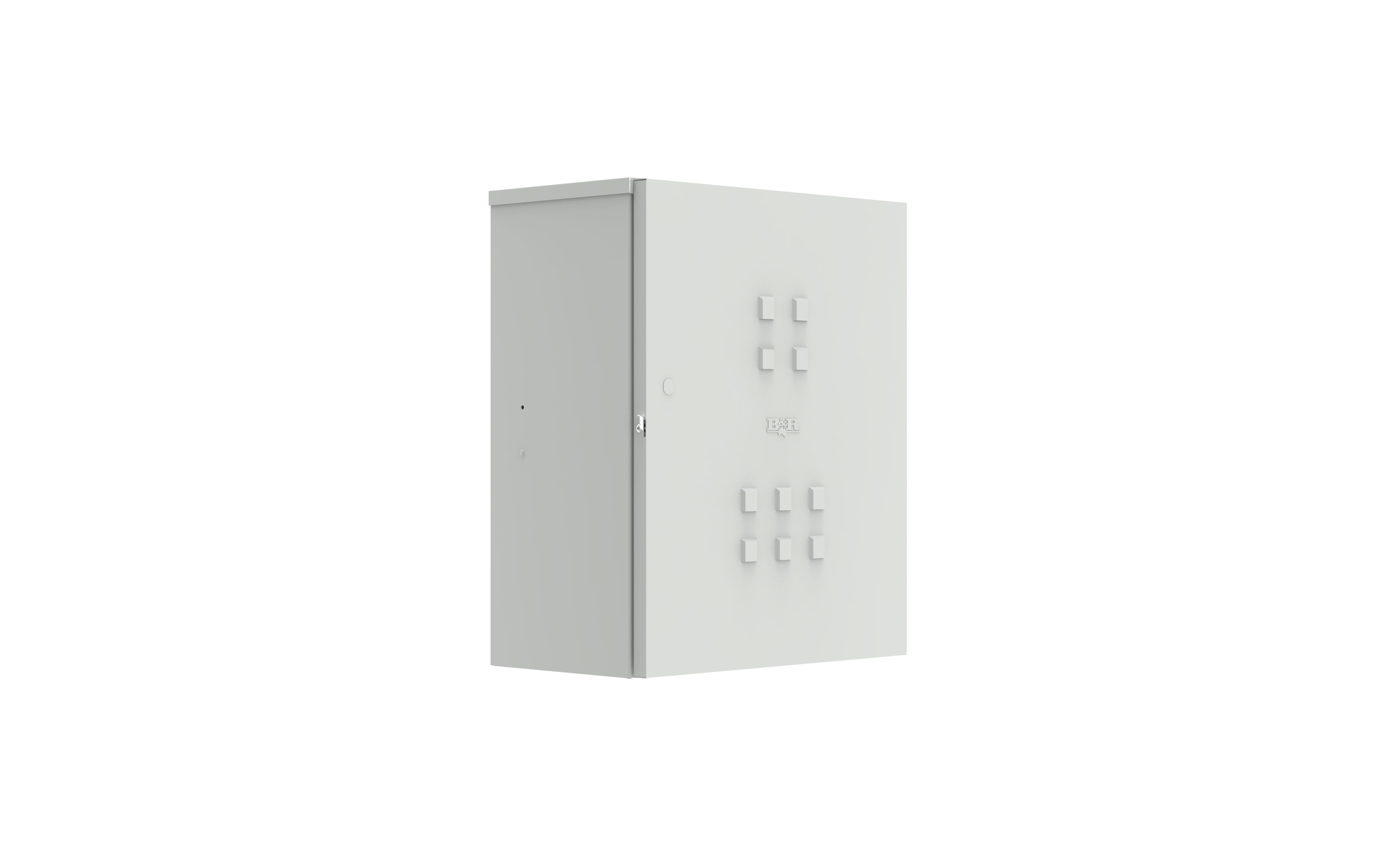 South Australia Straight Side Meter Box Meter Box, single and multi-phase - Galvanised Steel - IP23 - 600Hx485Wx265D - 1FPS