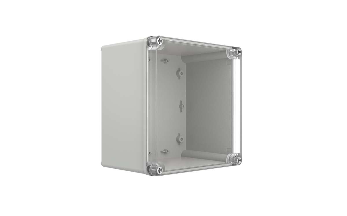 Enclosure - Polynova PS, transparent lid - 200Hx200Wx130D - Plastic - PS202013T