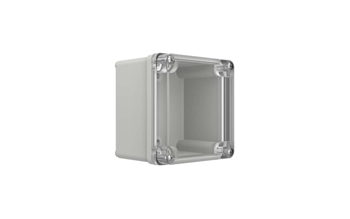 Enclosure - Polynova PS, transparent lid - 82Hx80Wx60D - Plastic - PS080806T