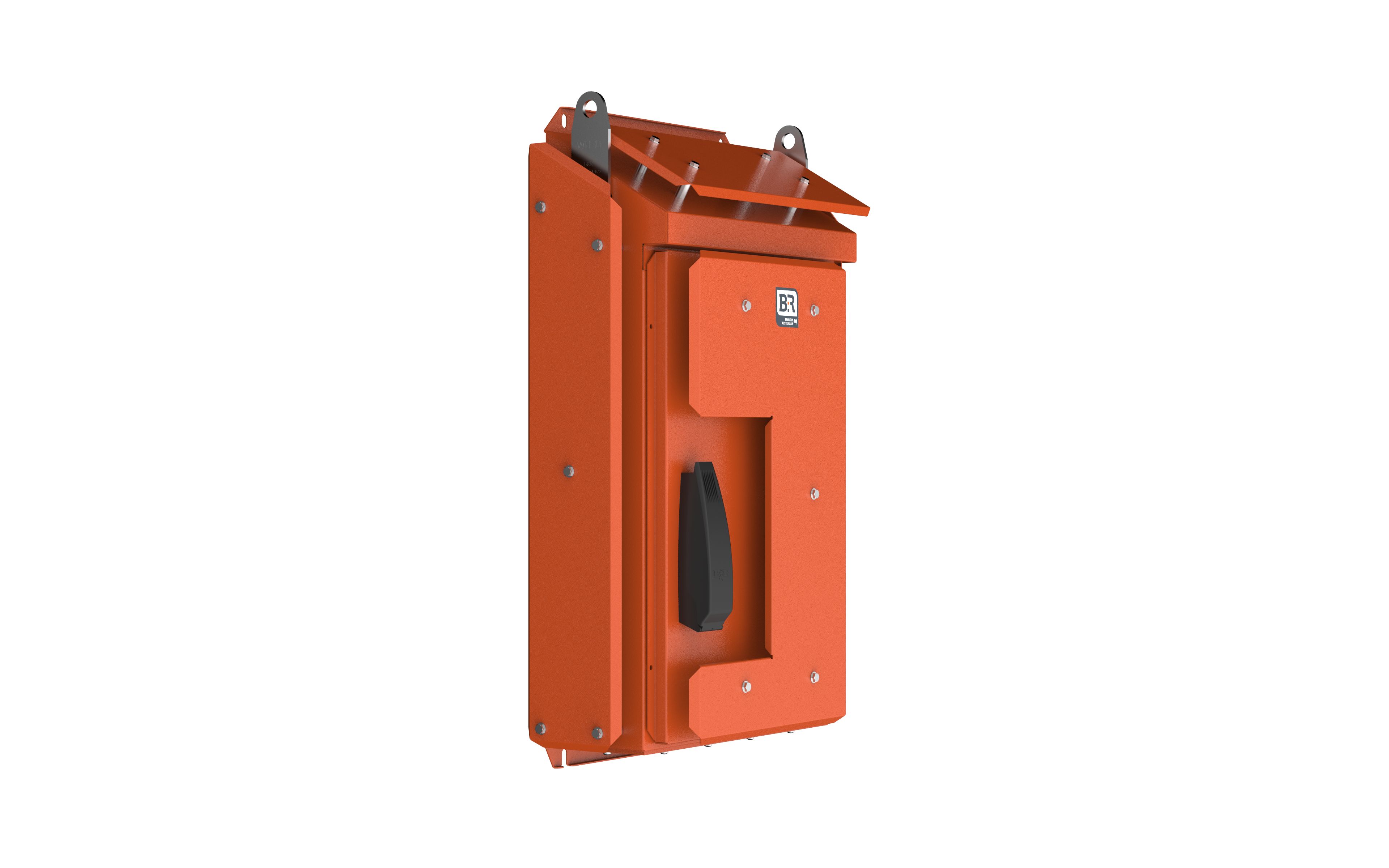 Enclosure - Pilbara SP with sunshade - 952Hx500Wx200D - Stainless Steel, X15 Orange - SP070522/SRO/SK