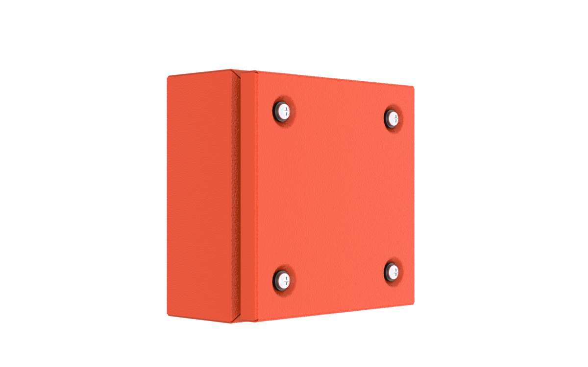 Enclosures - Connector TE - 150Hx150Wx80D - Zinc Coated Steel X15 Orange - TE1108/RO