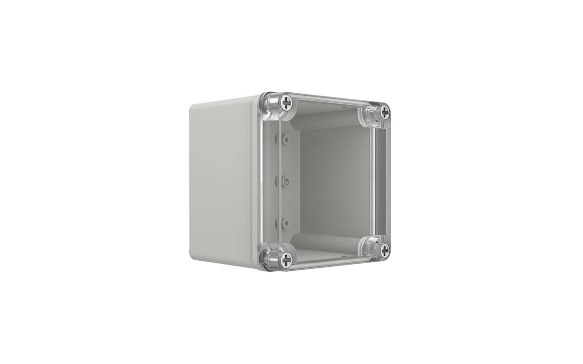 Enclosure - Polynova PS, transparent lid - 125Hx125Wx100D - Plastic - PS121210T