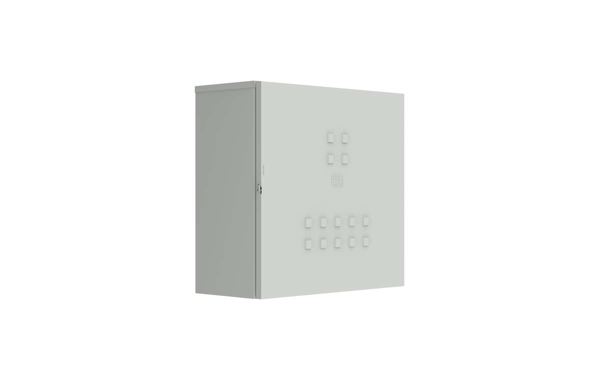Queensland Series Metering Enclosure, three phase for meters only - Galvanised Steel - IP23 - 600Hx620Wx275D - BR3M